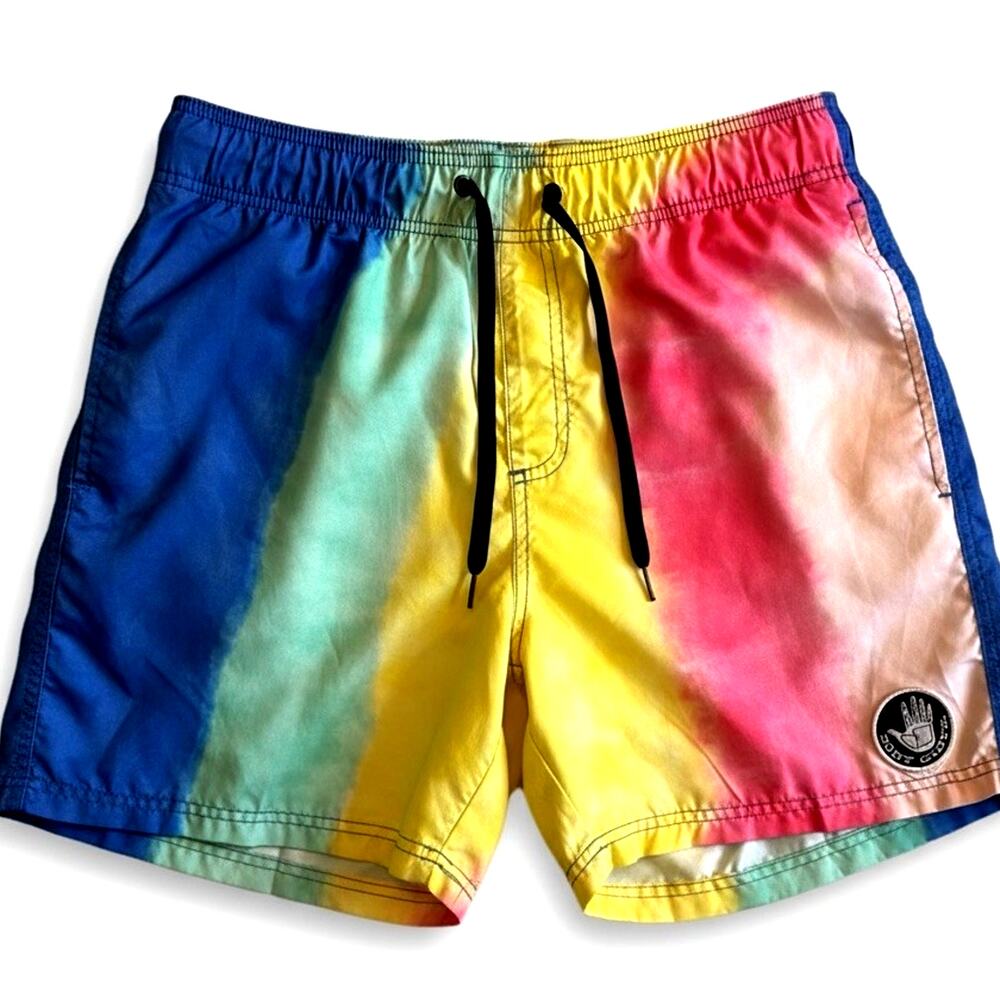 Body Glove Swim Trunks M Tie Dye 17” Vapor Board Shorts Surf Retro Beach Pool